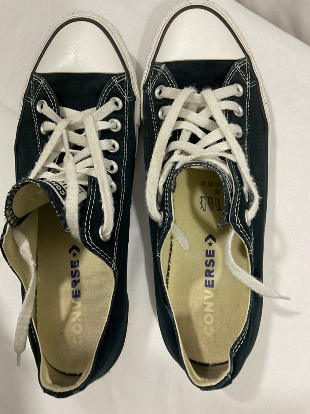 Converse All Star Ox Low Top Sneakers - Black with White Sole